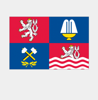 Samolepka vlajky Karlovarského kraje