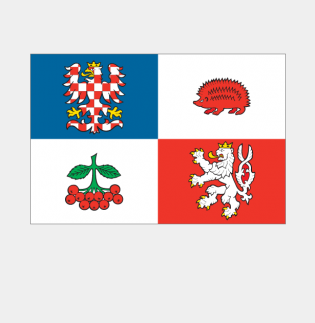 Samolepka vlajky kraje Vysočina