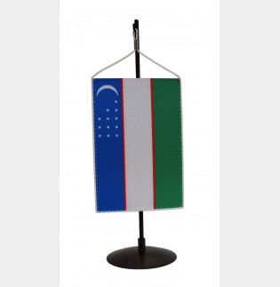 Stolní vlaječka Uzbekistán - typ na zavěšení