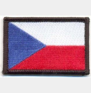 Vyšívaná rukávová nášivka – vlaječka České republiky