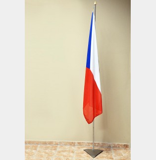 Nerezový vlajkový stojan a žerď s vlajkou ČR