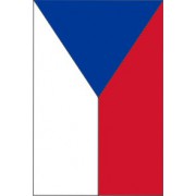 Česká vlajka v provedení zástavy s průchozím tunýlkem nahoře