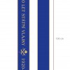 Vyšívaná stuha modrá - 100 let státní vlajky, dodáváme ze sametu či saténu