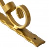 Fasádní držák kovaný zlatý, ve zdobném provedení - pro jednu žerď - detail