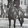 Dobová černobílá jezdecká fotografie Tomáše Garrigue Masaryka