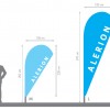 Vizualizace velikostí vlajkových křídel typu KAPKA